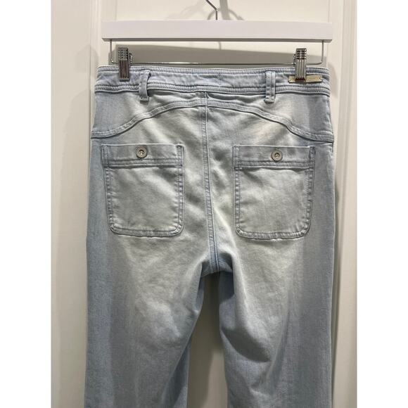 Pilcro By Anthropologie High Rise Trouser Bootcut Denim Jeans Light Blue Wash 28 - Picture 4 of 9
